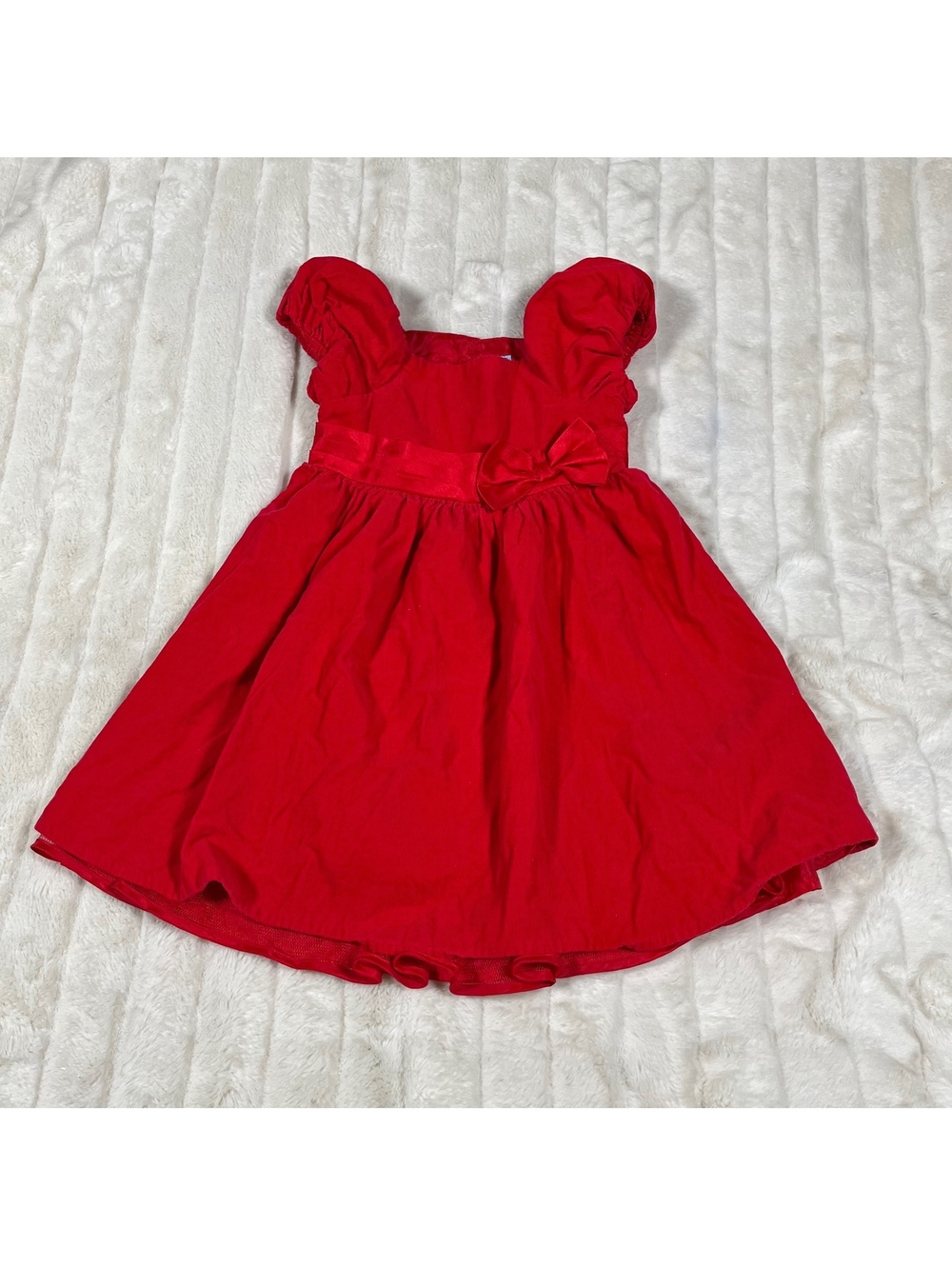 Old Navy 4T Y2K Red Corduroy Preppy Party Xmas Fall Winter Toddler Event Dress